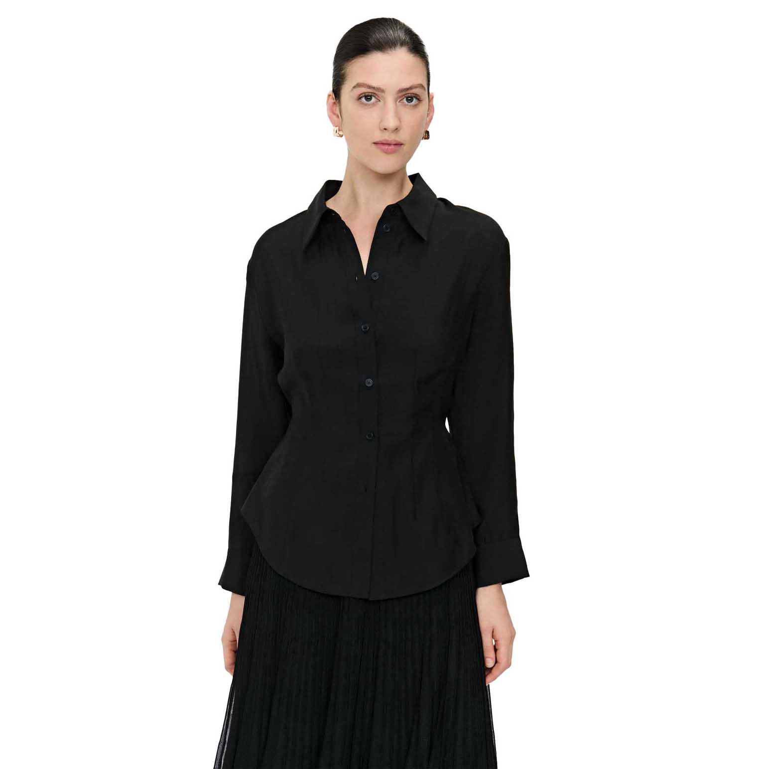 Veronika Maine Washer Voile Keyhole Back Shirt